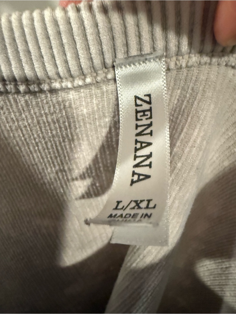 Zenana Outfitters Beige Ribbed Scoop Tank - Picture 2 of 3